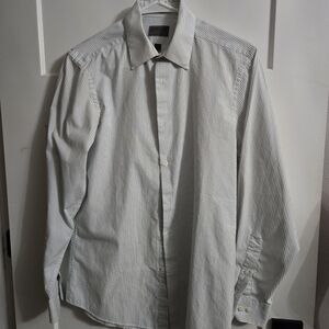 Arrow Men's Dress Shirt - Gray Striped